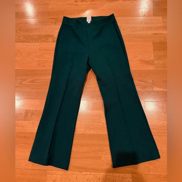 Maeve- Margot flare kick, pull on Dark Green Flare Pants - Picture 1 of 3